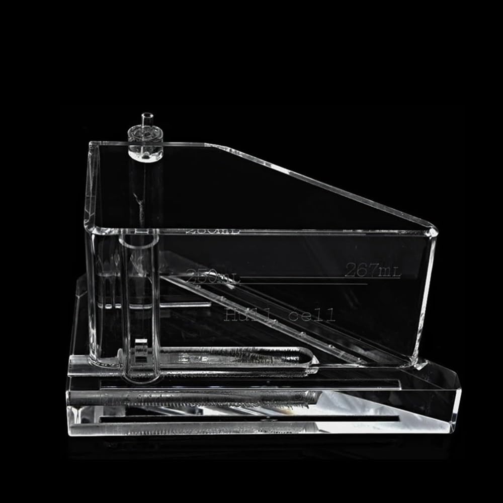 Équipements et fournitures de laboratoire Cellule Hull (cuve à régulation thermostatique) de 267 ml, équipement test placage avec résistance thermique