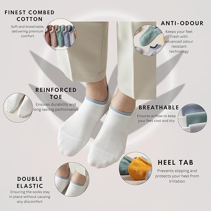 Image of PRASTHAN Sports Unisex Nylon Cotton Ankle Length Socks Made With Breathable Anti Odour & Moisture Absorbent Combed Cotton with a Extra Durable.