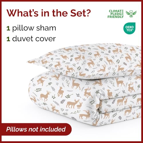 Image of CGK Unlimited Christmas Duvet Cover Twin Size - 68 x 90, Reindeer