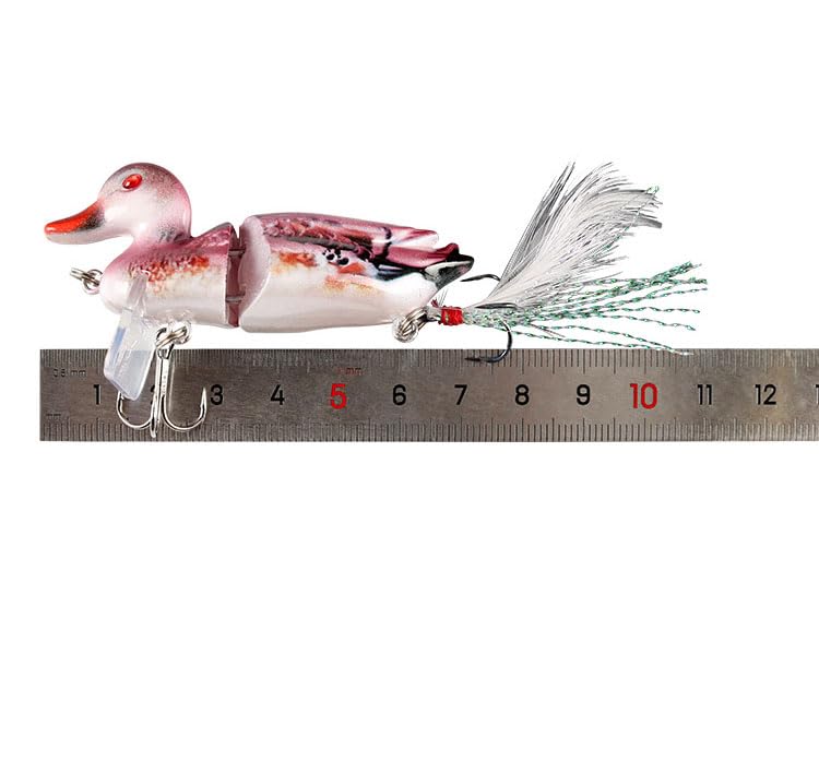 AOHRO Pack of 4 3D Topwater Suicide Duck Wakebait Bass Muskie Pike Fishing Lure : Sports & Outdoors