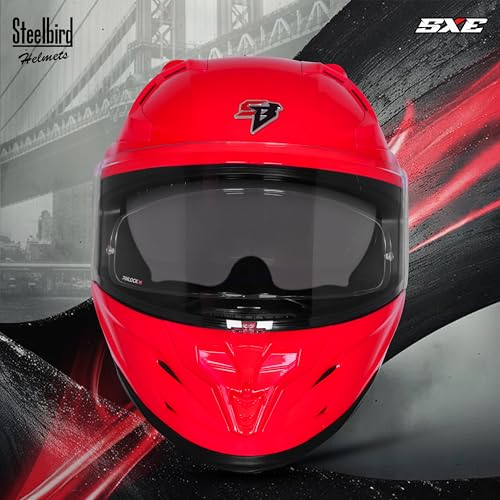 Image of Steelbird SBH-61 SXE Pinlock ISI and Dot Certified Full Face Helmet for Men and Women with Inner Silver Sunshield