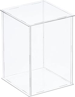 MECCANIXITY Clear Display Case, Acrylic Box Assemble Dustproof Box Showcase, 25x25x35cm for Collectibles, Crafts