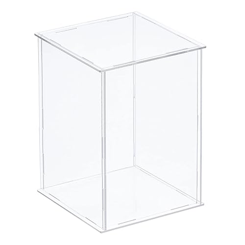 MECCANIXITY Caja de exhibición transparente, caja de acrílico monta caja a prueba de polvo, 9.8 x 9.8 x 13.7 pulgadas para coleccionables,