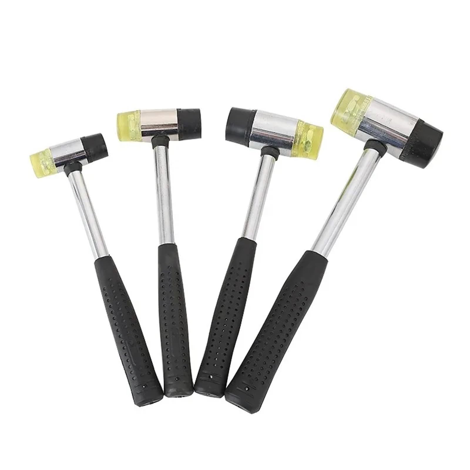4pcs Double Face Soft Tap Rubber Hammer 25/30/35/40/45mm Multifunctional Glazing Window Beads Hammers Nylon Head Mallet for Woodworking