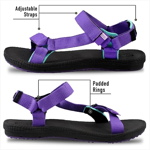 Image of Gold Pigeon Shoes SIMPLUS Lightweight Yoga Mat Cushion Sole. Womens Sandals with Back Strap for Travel, Hiking & Sport. Comfortable Water Sandals for Women.