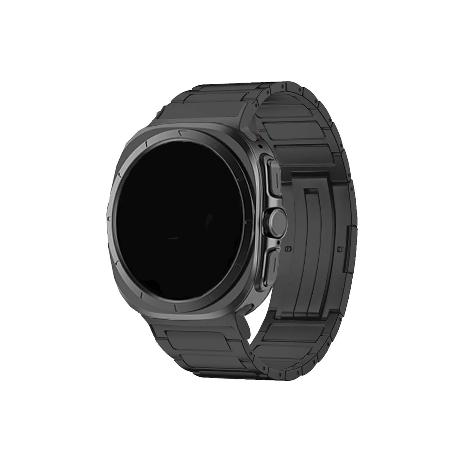 Correa de reloj de titanio compatible con for Samsung Galaxy Watch 7 Ultra Pulsera de metal compatible con for GALAXY Watch 7 Ultra Correa con extremo curvo sin espacios(Gray)