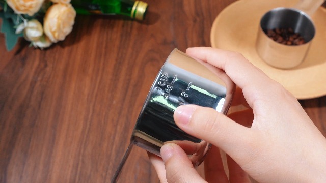 Set de 12 vasos medidores de acero inoxidable 1 taza miniatura 7