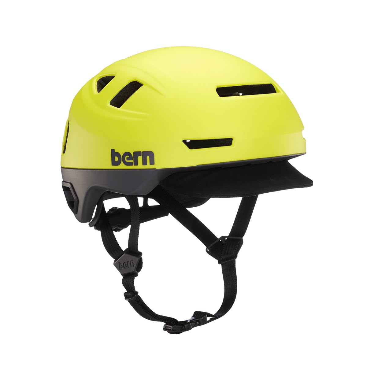 Bern Hudson MIPS Adult Commuter Bike Helmet with Rotational Impact Safety? Adjustable Safety Light Included? For Bikes, E Scooters, E Bikes +? EN1078 Certified? Large?Hyper Green