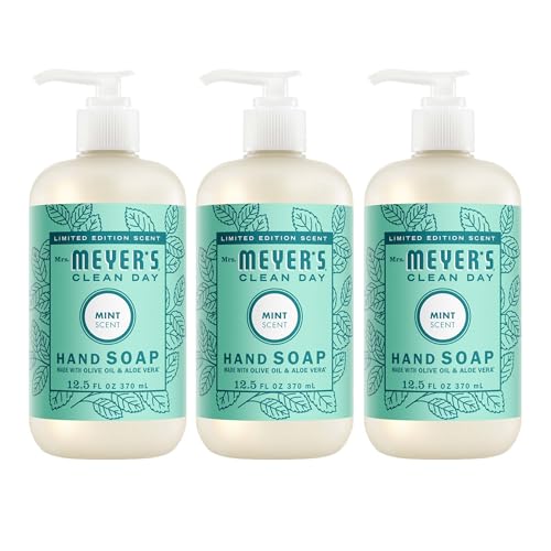 MRS. MEYERS CLEAN DAY Hand Soap Mint Scent 12.5 Fl Oz Bottle - 3 Pack