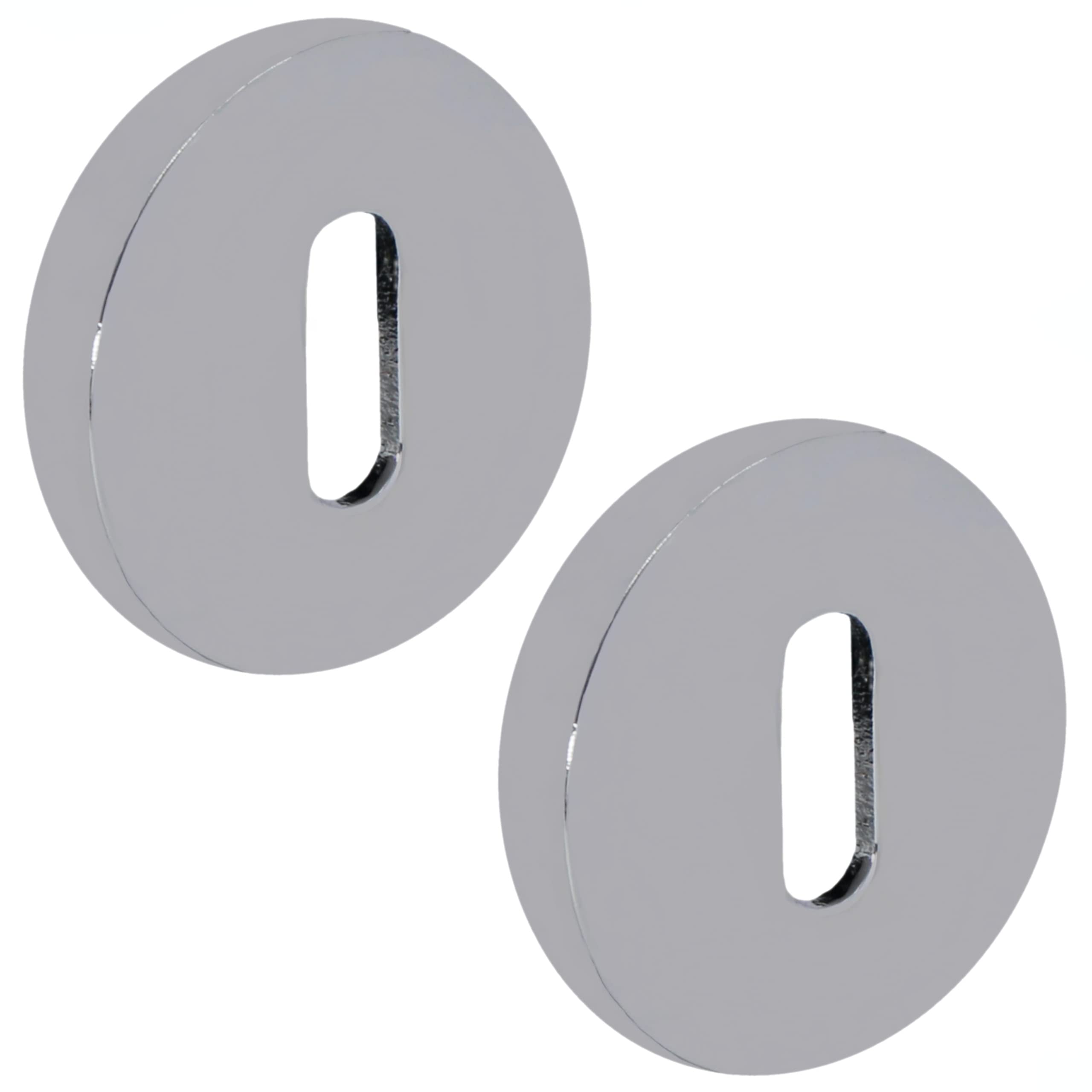 Eai Polished Chrome Sassari Escutcheon Keyhole Cover - Pack Of 2