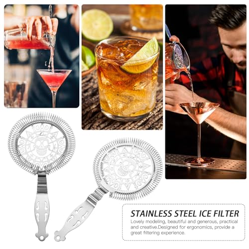 Colador de acero inoxidable para cocteles con diseño portátil 7