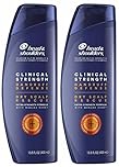 Head and Shoulders Shampoo, Clinical Strength Dandruff Defense - Dry Scalp Rescue, Extra Strength Formula with Manuka Honwy - Twin Pack