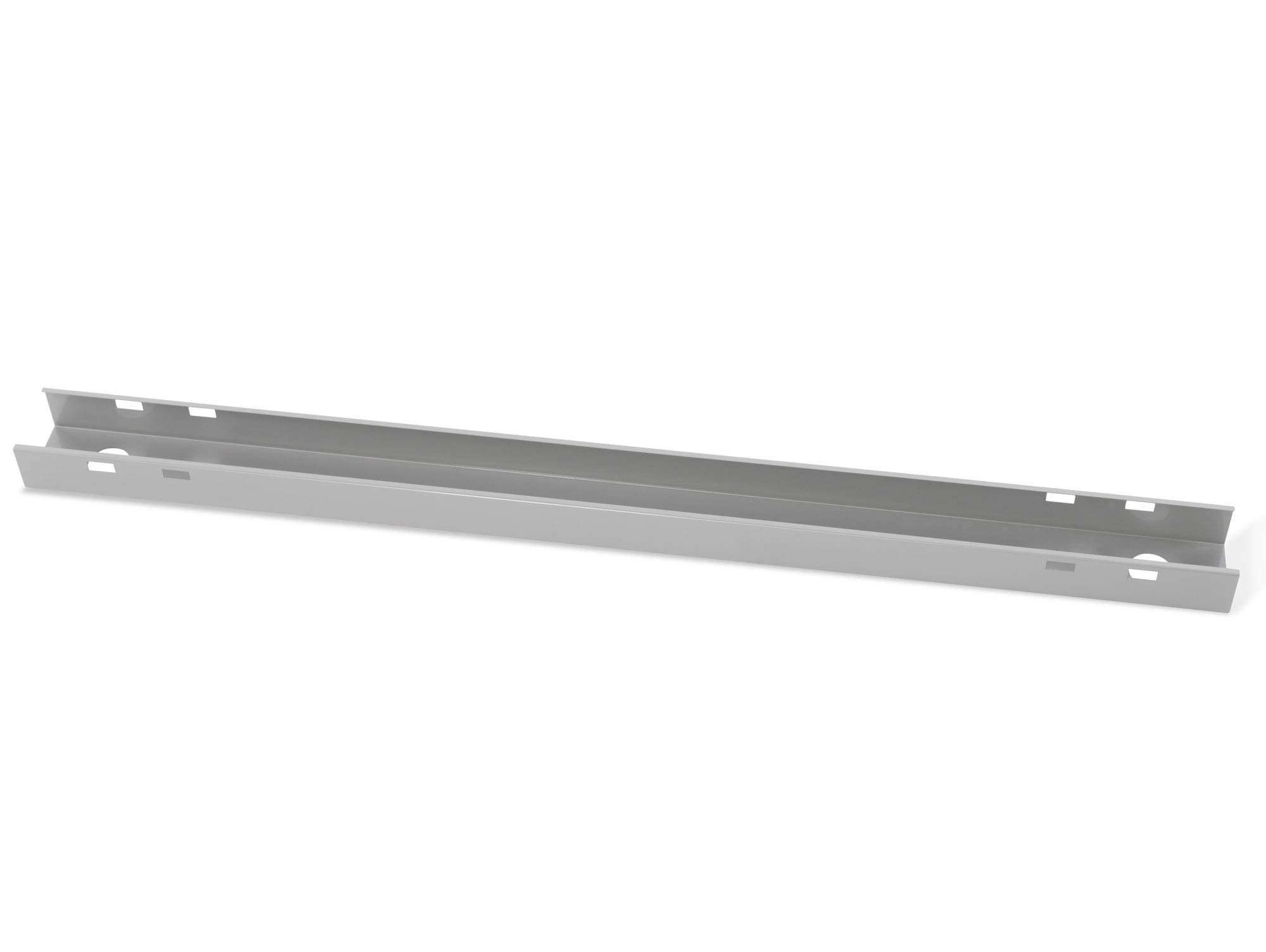 moebel-eins Office ONE abklappbare Kabelwanne, Material Metall, grau