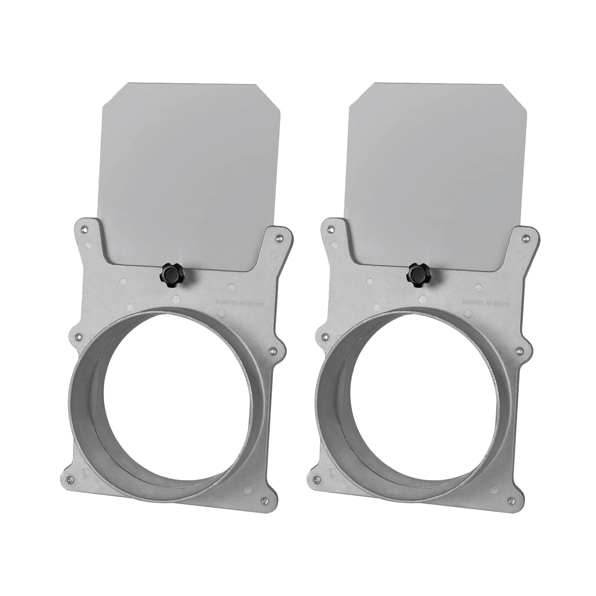 Powertec Silver, Gray 70227-P2 6-Inch Aluminum Blast Gate For Dust Collector, Dust Collection Fittings, 2 Pk