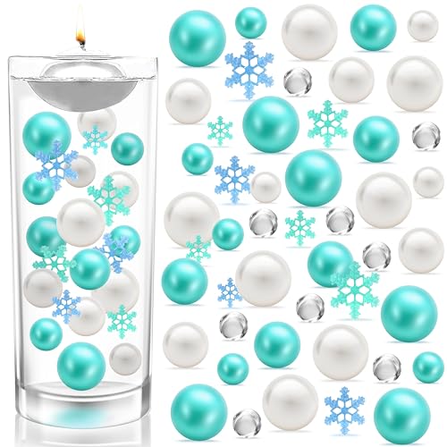 Consejos y comparativas para Comprar Jarrones copas decorativas disponible en línea. 33 Kit de relleno de jarrón flotante de más de 10000 unidades, relleno de jarrón de Navidad, incluye 10000 abalorio de gel de agua, 80 perlas, 50 copos de nieve para decoración de...