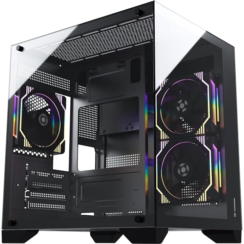 Gabinete Gamer Clarity Preto Lateral Vidro Fortrek