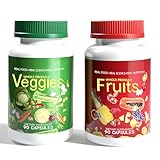 Fruits and Veggies Supplements-Vitamins, Non-GMO, Gluten Free Superfood Formula - Whole Fruit and...