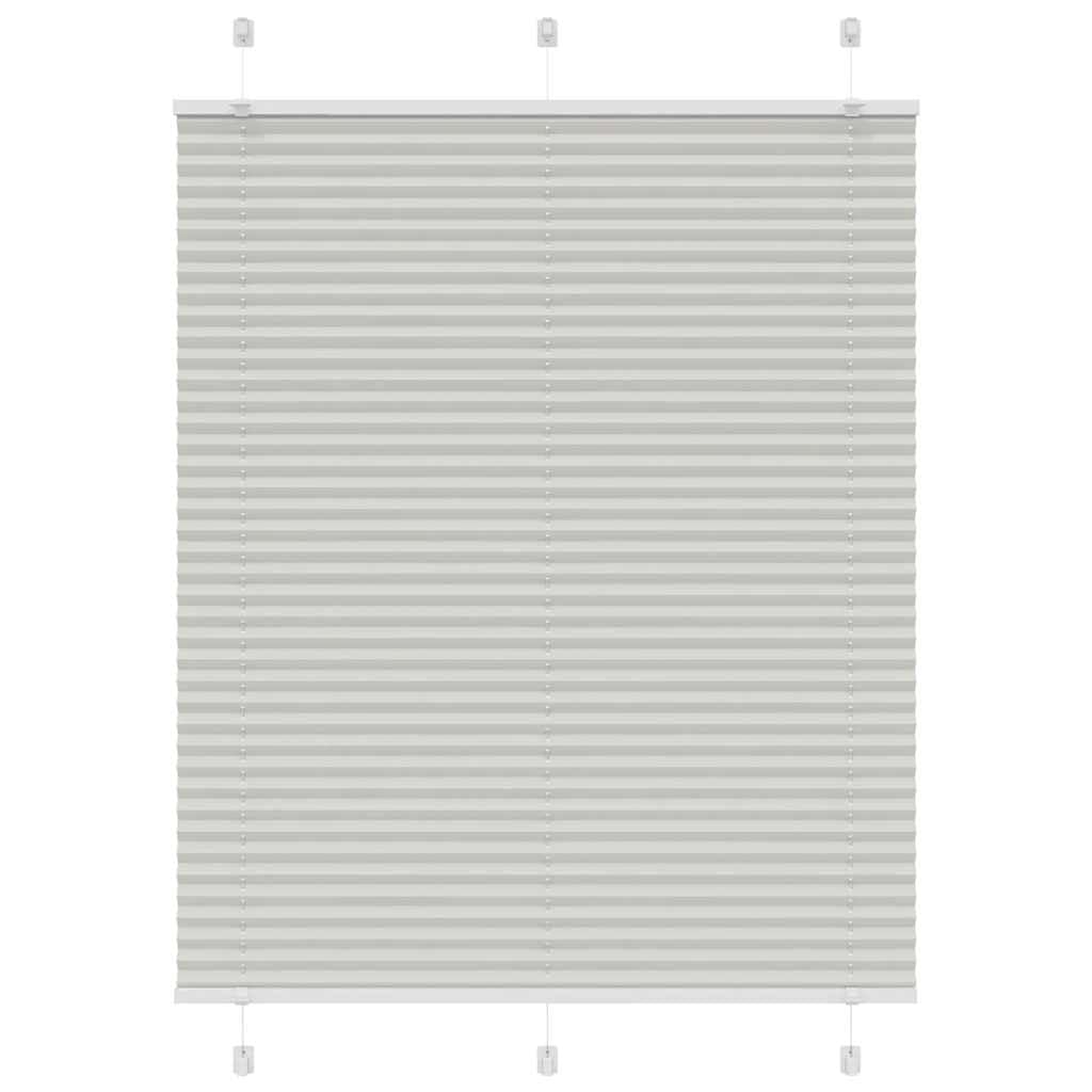 vidaXL Pleated Blind Light Grey 110x150 cm Fabric Width 109.4 cm Polyester, pleated window shade, pleated shade, concertina blind, plisse blind