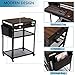 AV Cart with Keyboard Tray, Line Leader AV Cart, Presentation Cart Station, Wood Mobile Printer Cart, Height Adjustable Media Cart with Pullout Keyboard Tray for Office, Home & School