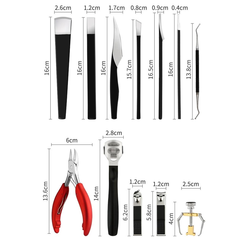 Juego de pedicura Profesional, cortaúñas, Ranura para uñas, uñas Grises, Piel Muerta, Callos, Tijeras para uñas, Herramienta