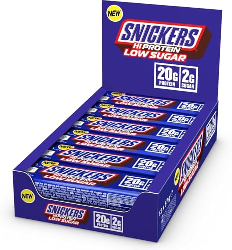 Snickers Hi Protein/Low Sugar Protein Riegel Box mit 12 x 57g