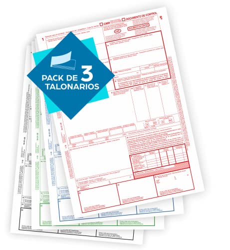CMR   PACK 3 TALONARIOS   Transporte Internacional   Autocopiativos   4 Copias Numeradas