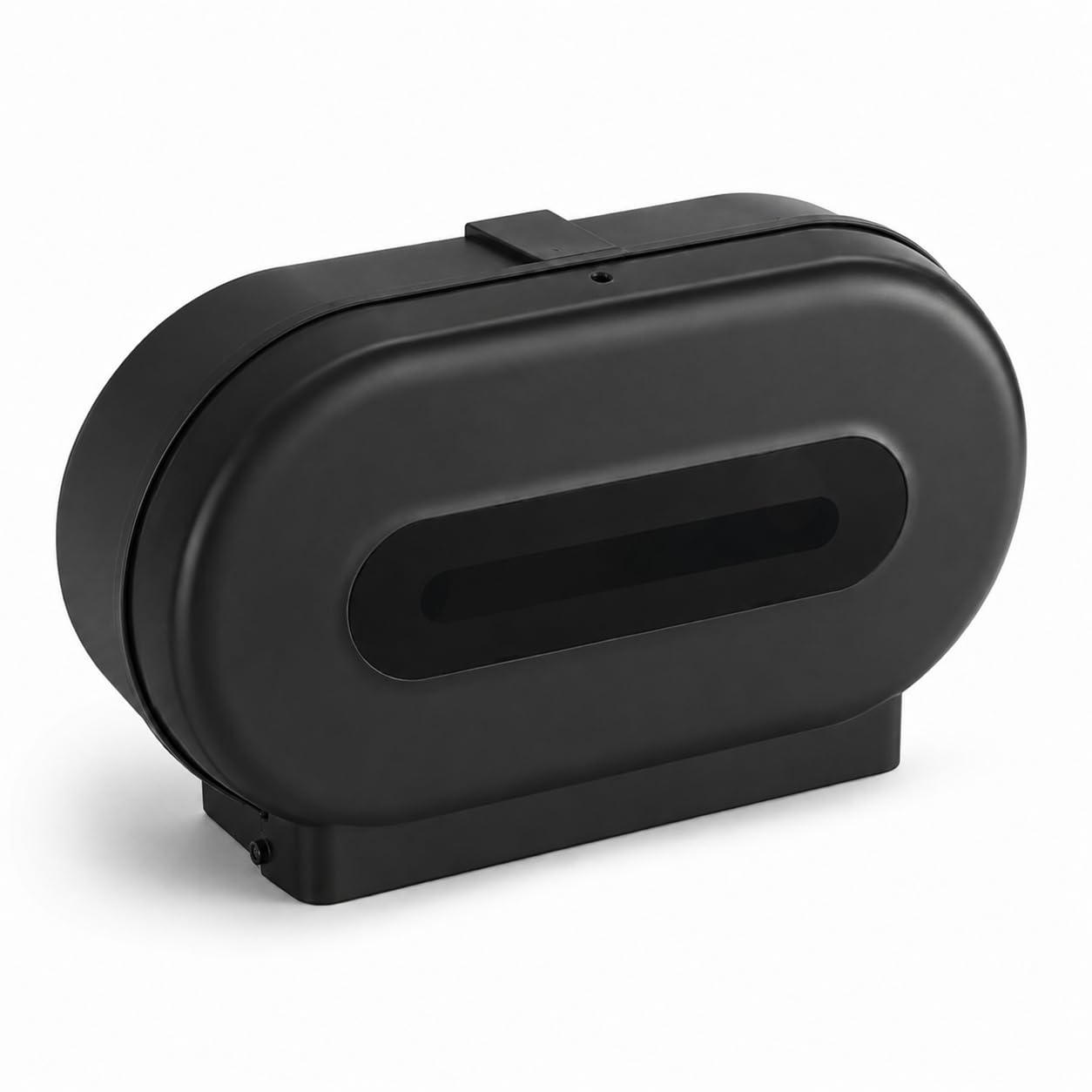 Double Roll Jumbo Toilet Tissue Dispenser by Glownary – Plastic, Black, Model 66altpdbljblk