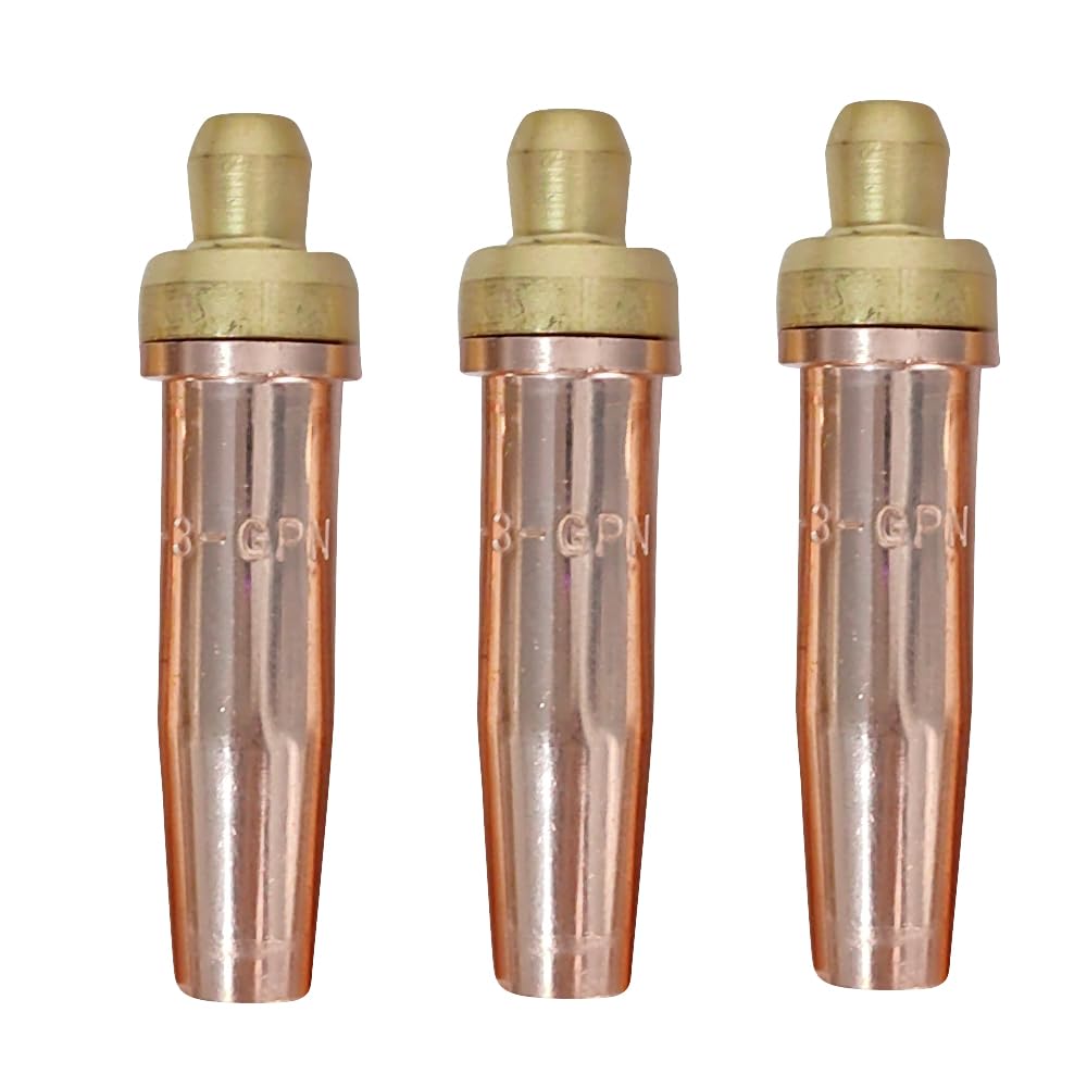 Tealover Propane Natural Gas Cutting Tips for Victor Torch 0-3-GPN,1-3-GPN,2-3-GPN,Lot of 3