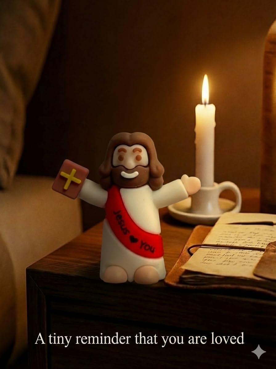 Little Jesus Figures 100 Pack – Mini Jesus Figurines in Bulk – Jesus Loves You Figures – Miniature Figurines to Hide and Keep – Religious Gifts for Easter & Home Décor, Ages 14+ - Image 4