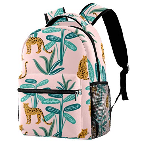 Mochila de viaje con diseño de leopardo de la selva  casual