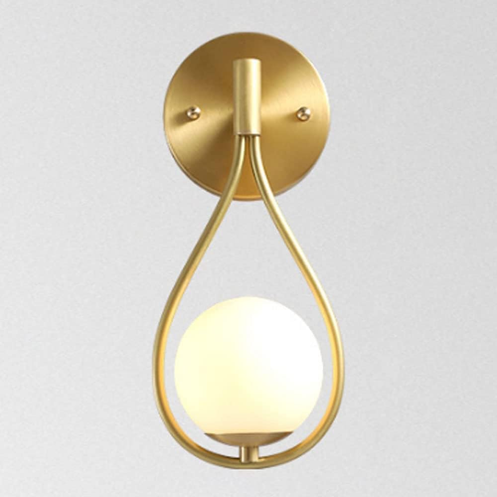 HAvern Wall Sconce Minimalist Gold Wall Sconce Restaurant Hotel Glass Wall Lamp E14 Screw Corridor Wall Light Modern Villa Living Room Wall Lantern