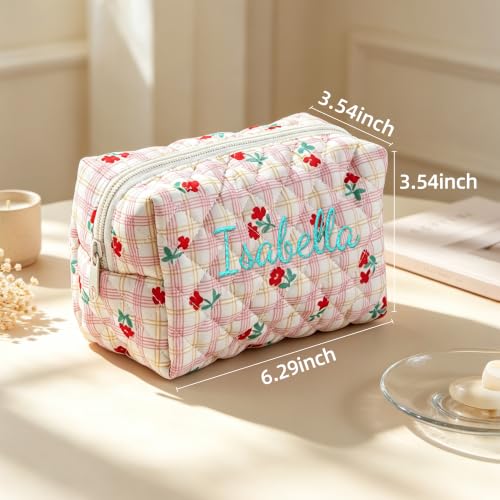 Custom Embroidered Flower Cosmetic Bag  - image 3
