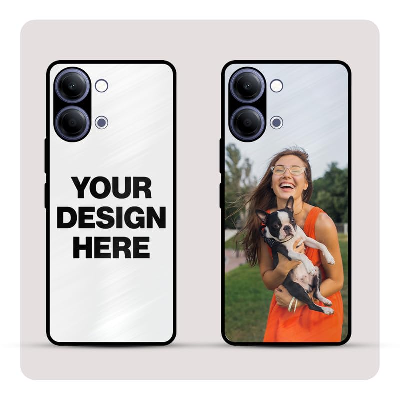 Image of Personalized Back Cover for VIvo Y11 | Custom Case with Name, Photo or Logo | PrintShield Hybrid with Soft TPU Grip & Scratch Protection