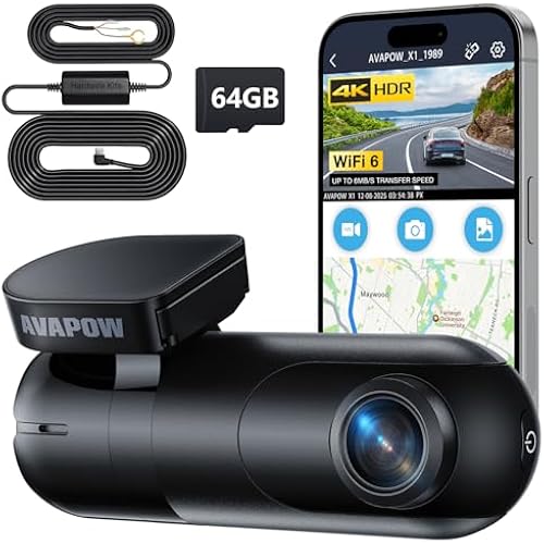 AVAPOW 4K Dash Cam Front for Cars