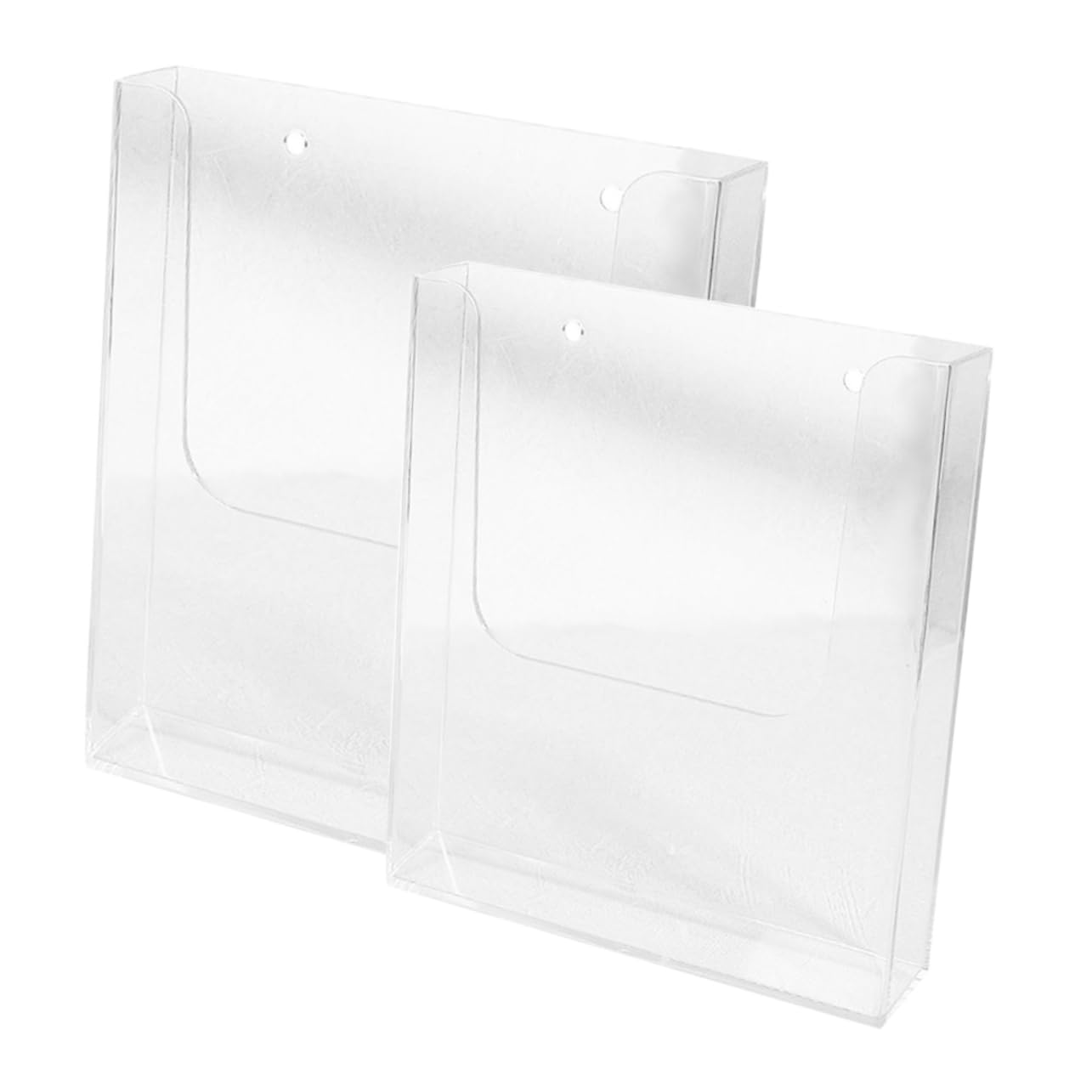AYUWQZX Portrait Literature Stands for Display, 2pcs Acrylic Wall Mount Document Holder Magazine Rack Display Stand Office Organizer A4 A5