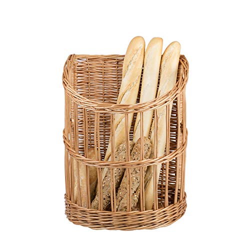 Cesta de mimbre para servir pan artesanal y repostería 3