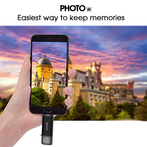 Eazor Type C Flash Drive, 2 In 1 Otg Usb C+ Usb 2.0 Dual Drive Waterproof Memory Stick With Keychain Metal For Computer thumb #4