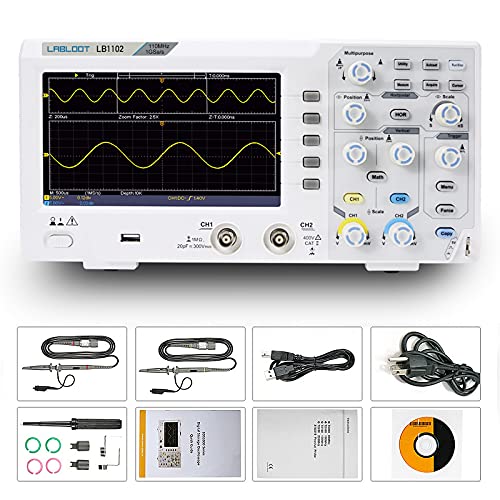 Image of LB1102 110MHZ Bandwidth Oscilloscope 2-Channel 1GS /s Digital Storage Oscilloscope 7 inch LCD Display