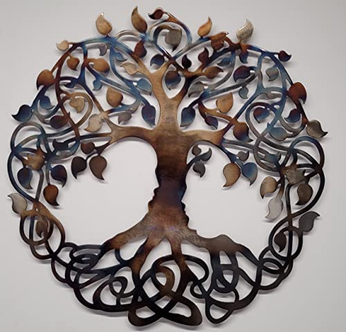 MetalArtWallDecor Albero della vita celtico, 60 cm decorazione da parete in metallo