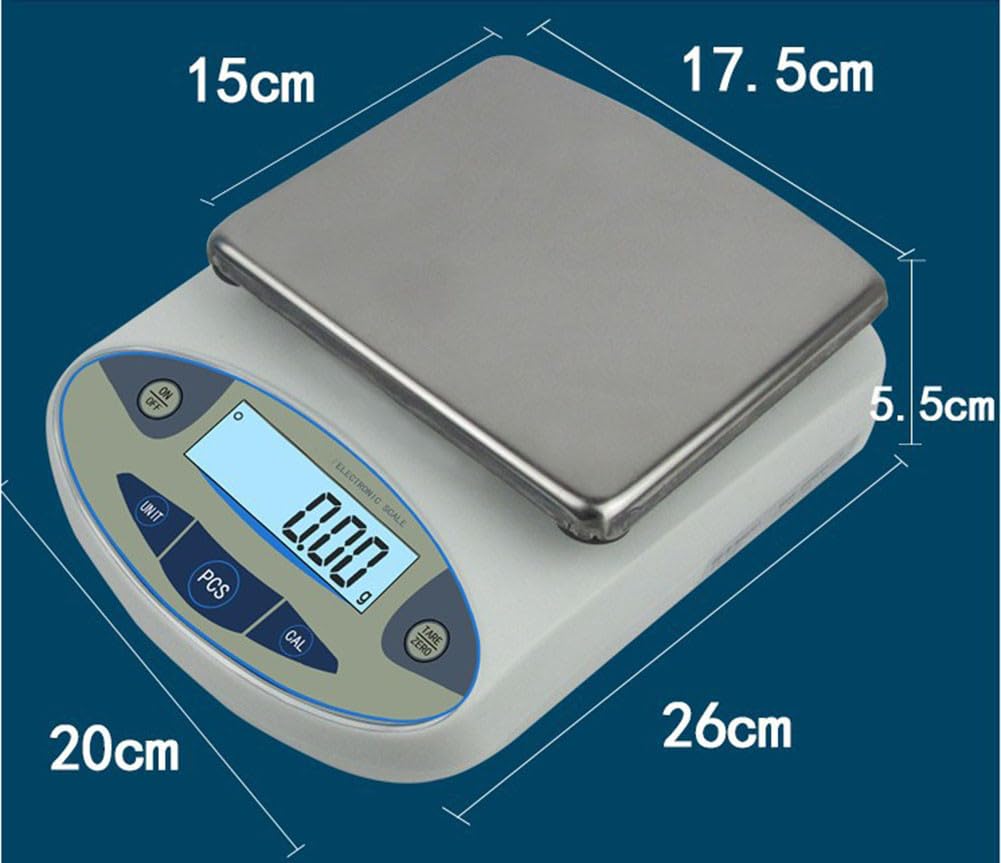 Balance analytique numérique de Laboratoire de Haute précision, Balance électronique pour Bijoux, Balance électronique de précision pour Cuisine avec Pare-Brise
