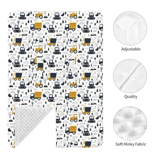 Image of Cars Truck Tractor Baby Car Seat Canopy Nursing Cover for Newborn Car Seat Breastfeeding Covers Blanket Newborn Shower Gift