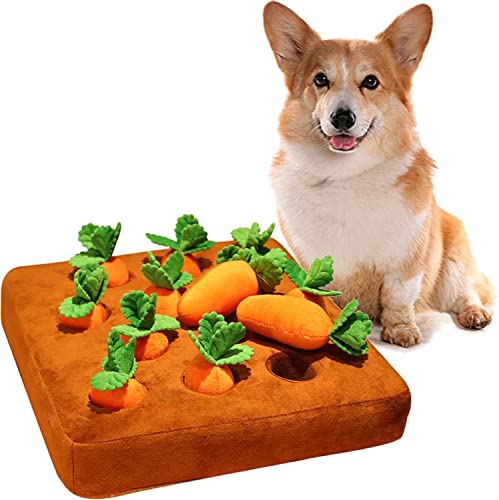12個にんじん 犬 おもちゃ ペットおもちゃ 知育玩具 犬 にんじん ノーズワークマット おやつ隠し 分離不安/ストレス解消/集中力向上/嗅覚訓練 おもちゃ 運動不足 食いすぎる対策 噛む 知育 噛む ストレス解消 運動不足 家の破壊防止対策