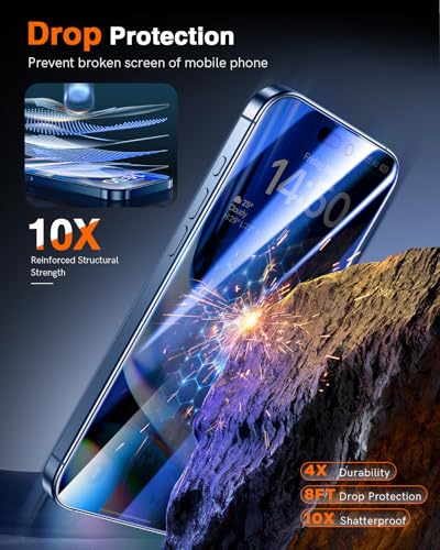 Image of LK 2 Pack for iPhone iPhone 17 Pro Max Privacy Screen Protector [New Upgrade] [Auto Dust Removal] Anti-Spy Tempered Glass Screen Protector for 17 Pro Max, No bubbles, Easy Installation, Case Friendly