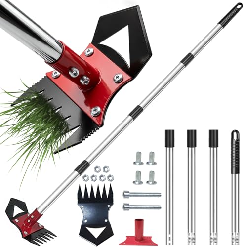Unkrautentferner Länge 156cm, Unkraut Entferner Gerät, Garten geräte, 2-in-1 Unkrautrechen und Gartenhacke, Gartenwerkzeuge für eine effiziente Unkrautbekämpfung