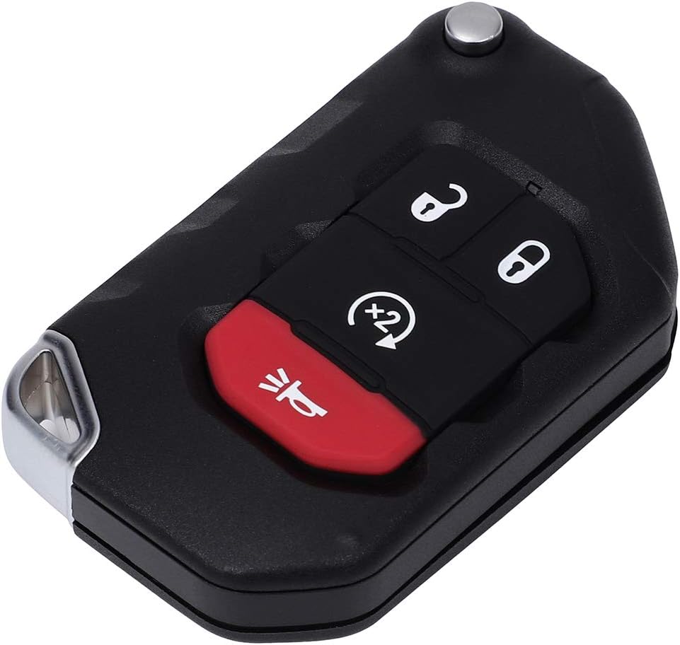 ECCPP OHT1130261 68416782AA 1-Pack Keyless Entry Remote Car Key Fob Replacement for 2020 Fit for Jeep Gladiator 3.6L 2020 Fit for Jeep Gladiator --L 4 Button