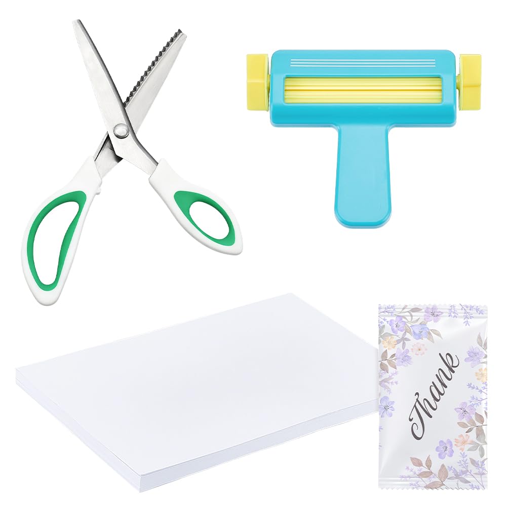 UNICRAFTALE Kit Per Il Tempo Libero Creativo Rullo Per Goffratura In Plastica Per Carta Forbici Cran In Acciaio Inox Carta Posa Vergine Strumento Per Borse Di Caramelle Artigianato E Forniture Per