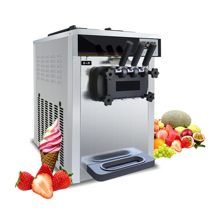 Commercial 3 Flavor High Capacity 36-38L H Ice Cream Machine