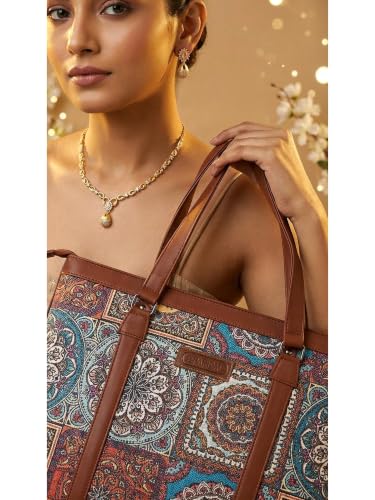 Image of Stylish Tote Bags for Office Use | Laptop Bag 15.6 inch | Purse for Women | Vegan Leather Handbag | Daily & Travel Use |