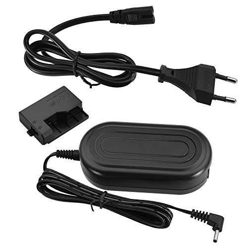 Kamera AC Adapter Netzteil Netzadapter mit DC-Kuppler Kompatible zu EOS 1100D 1200D 1300D Kiss X50 Rebel T3 Rebel T5 Digitalkameras ACK-E10