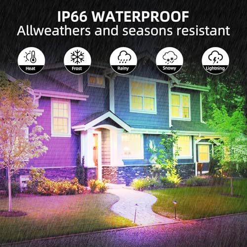 RGB-LED-Flood-Light-Outdoor-Color-Changing-Led-Stage-Landscape-Lights-300W-Equivalent-3000-LM-Bluetooth-Smart-Floodlights-2700K-Timing-Music-Sync-IP66-US-3-Plug-2-Pack
